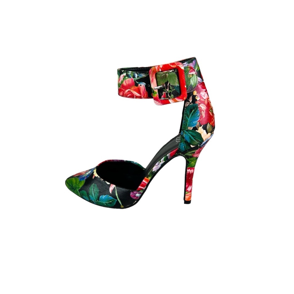 DELICIOUS Floral Closed Toe Heels